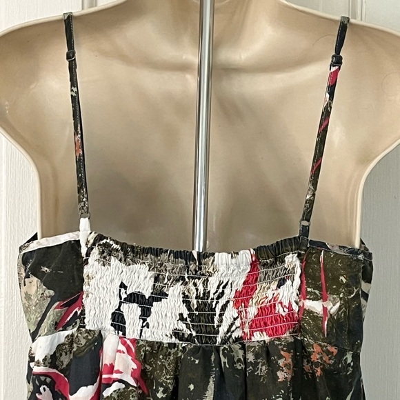 Tailor Vintage Cotton Flamingo Spaghetti Strap Maxi Dress Hawaiian Tropical Boho - Picture 6 of 13